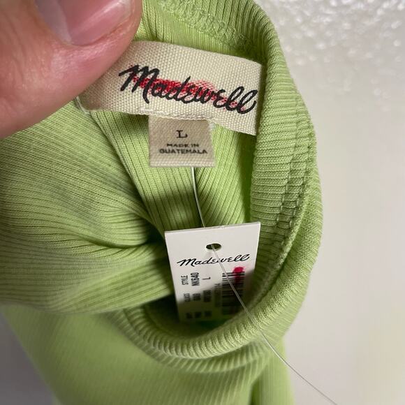 Madewell Brightside Vine Halter Rib Summer Casual Tank Top US Women's L New - Picture 3 of 4